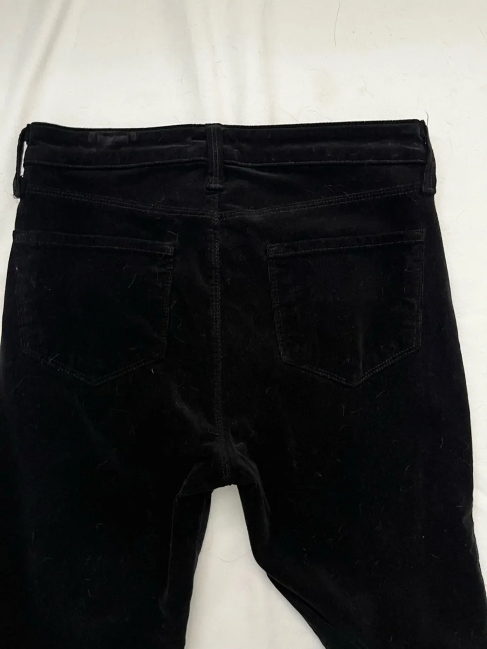 L'AGENCE Marguerite High Rise Skinny Velvet Noir Black Jeans 27 - Picture 12 of 15